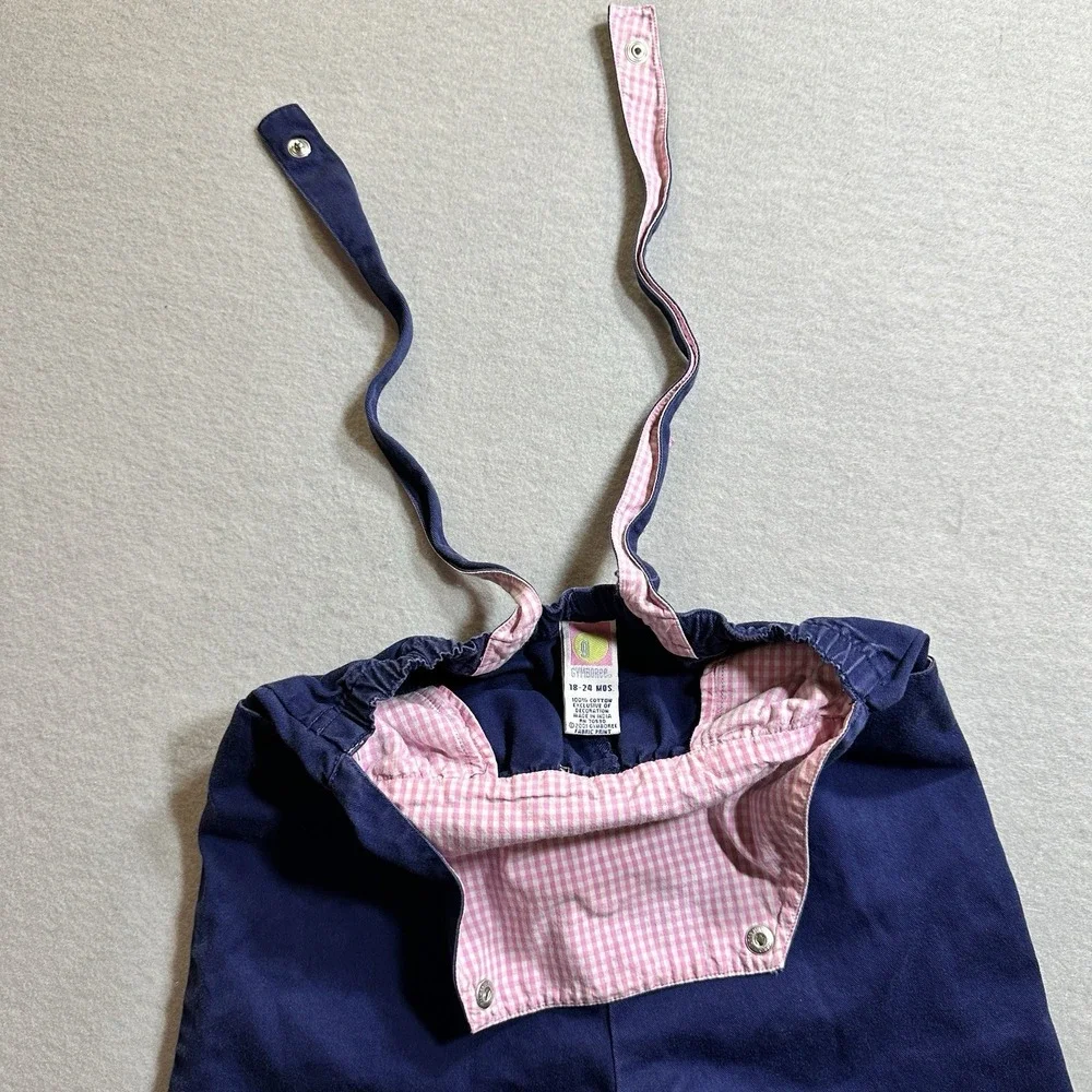 Vintage Gymboree Flower Power Embroidered Overalls Girls 18-24 Month Cottage